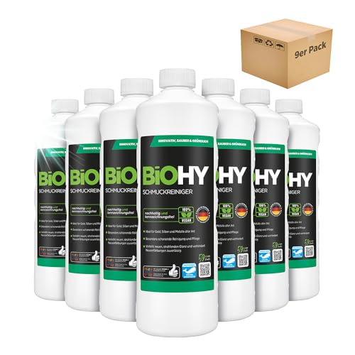 BiOHY Schmuckreiniger Ultraschall Konzentrat Gold Silber (9 x 1 Liter)
