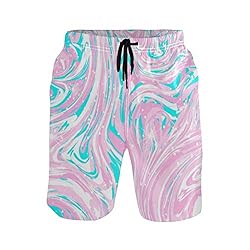 Men's Summer Cool Swim Trunks Quick Dry Abstract