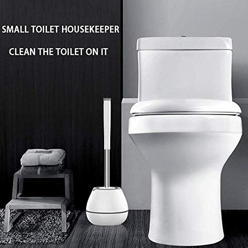 Plancher Monte Cxssxling Brosse Wc Silicone Brosse En Douce Tpr De Toilette Avec Acier Inox Poignee Et Support A Sechage Rapide Fort Nettoyage Blanc Wc Suspendu Cuisine Maison Brosses Wc Et