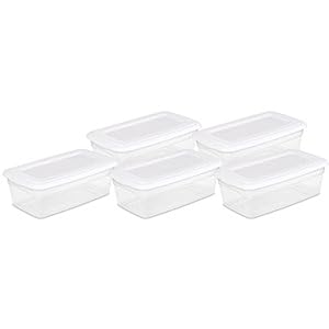 Sterilite 6 Quart Storage Box- White - Set of 5