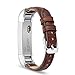 Fitbit Alta HR and Alta Band, Benuo [Vintage Series] Premium Genuine Leather Strap, Classy Replacement Band with Metal Buckle Clasp, Adapters for Fitbit Alta Smart Fitness Tracker (Dark Brown)