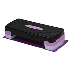 Denny Shop 2 Level Adjustable Aerobic Fitness Yoga Step With Gym Exercise Training Guide Chart in 4 Colors