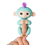 Fingerlings - Interactive Baby Monkey for Kid's Toy - Zoe (Turquoise with Purple Hair）