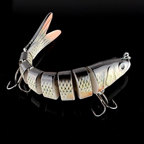 5.5"/14cm 8 Jointed Saltwater Fishing Lures Hard Bait Swimbait Sinking New