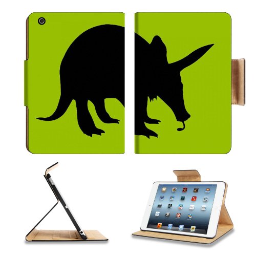 Animal Aardvark Silhouette Green Black Flat Outline Shadow Apple Ipad Mini Flip Case Stand Smart Magnetic Cover Open Ports Customized Made to Order Support Ready Premium Deluxe Pu Leather 8 Inch (205mm) X 5 1/2 Inch (140mm) X 11/16 Inch (17mm) Luxlady Ipad Mini Professional Ipadmini Cases Ipad_mini Accessories Graphic Background Covers Designed Model Folio Sleeve HD Template Designed Wallpaper Photo Jacket Wifi 16gb 32gb 64gb Luxury Protector