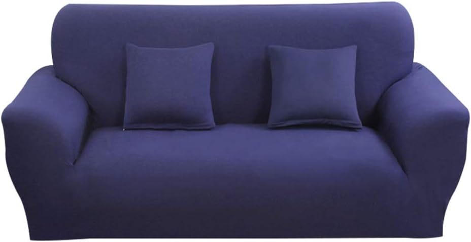 Hotniu 1-Piece Stretch Sofa Couch Covers Universal Fitted Sofa Arm-chair Slipcover Love Seat Furniture Protector (4 Seater,Navy)