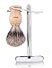 Fento Badger Hair Shaving Brush and Chrome Razor Stand