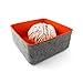 Three by Three Seattle Felt·Like·It! 9x9x4 Inch Felt Storage Bin for Office, Craft Room, Classroom, Living Room, Bedroom Storage (Orange)