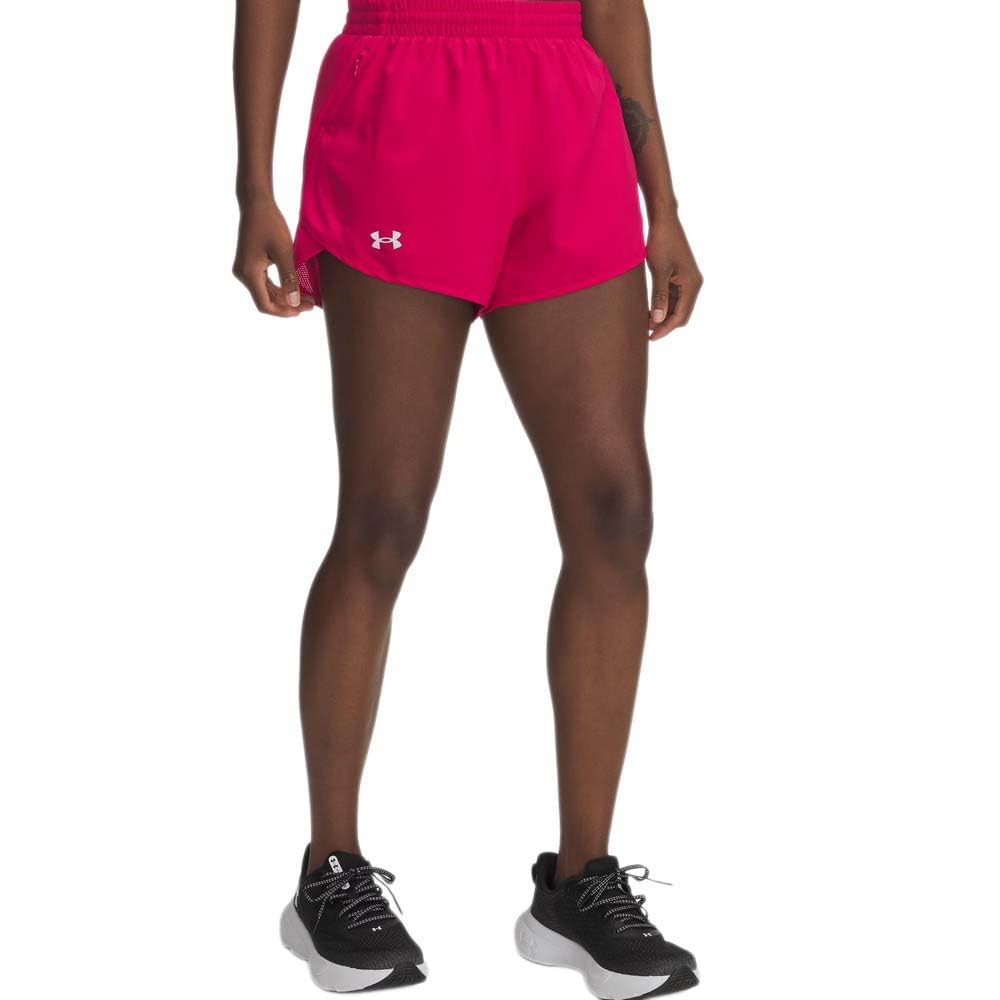 Under Armour Womens Fly by Shorts, (681) Shaded Fuchsia/Shaded Fuchsia/Reflective, XX-Large Image