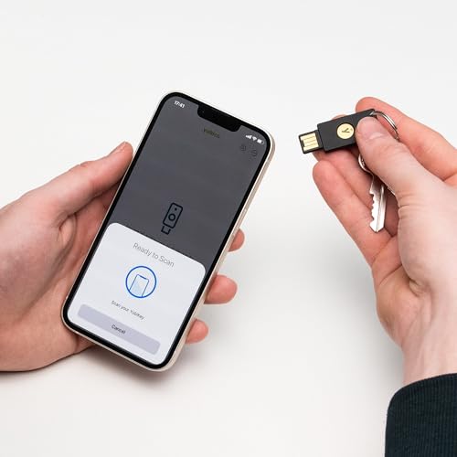 Yubico - YubiKey 5 NFC - Multi-Factor authentication (MFA) Security Key and Passkey, Connect via USB, FIDO Certified - Protect Your Online Accounts (USB A - NFC)