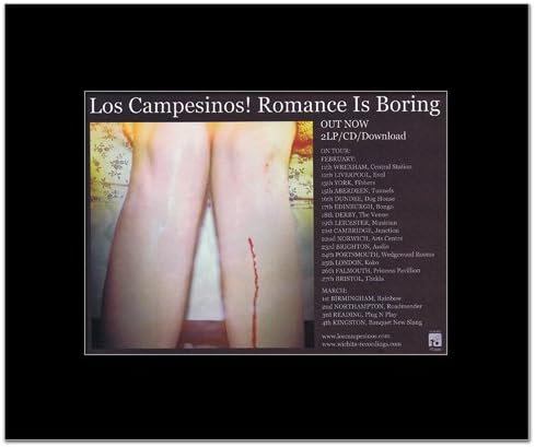 Music Ad World Los CAMPESINOS - Romance is Boring Mini Poster - 21x13.5cm