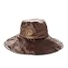 Outdoor UV Protection Rain Cap Waterproof Rain Hat Wide Brim Bucket Hat (Brown)