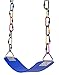 HIG Swing Seat with Metal Triangular Buckle - Playground Swing Set Accessories for Kids and Adults (Blue)