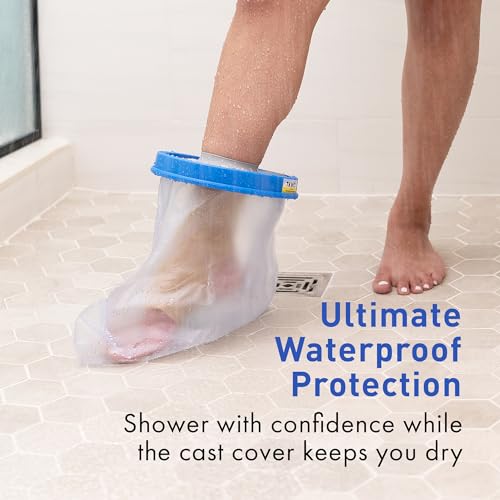 TKWC INC Water Proof Leg Cast Cover for Shower - Watertight Foot Protector (Foot & Ankle)