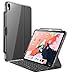 i-Blason Case for iPad Pro 11 Inch 2018,[for Use ONLY with Smart Keyboard; Compatible with Official Smart] [Halo] Clear Hybrid Protective Case with Pencil Holder, Black