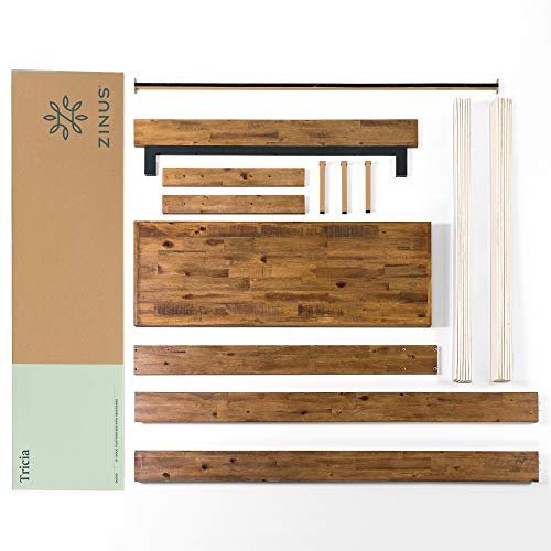 ZINUS Tricia Wood Platform Bed Frame with Adjustable Headboard / Wood