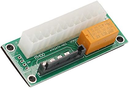 Leboo Dual PSU Sync Starter 24Pin to SATA -Add2PSU Power Supply Sync Starter Extender Card for BTC Miner Machine