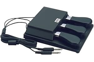 Studiologic VFP-3-10 Triple Piano-Style Open Polarity Sustain Pedal with Mono and Stereo Connector, for Keyboards
