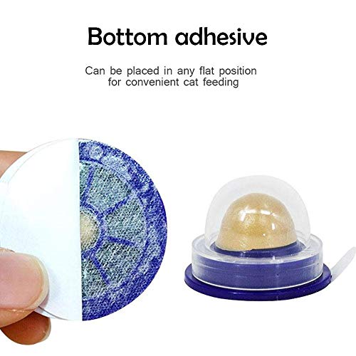 AUOKER Cat Treats Catnip Sugar, Catnip Cat Snacks Licking with Isinglass and Trace Elementsfor for Kittens Cats Pet, Interactive Solid Nutrition Gel Energy Ball with Catnip Toys (Catnip, 1pc)