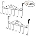 Mebbay Over The Door Hook, Metal Door Hanger, Over The Door Organizer Rack, 7 Metal Hooks for Hanging Clothes, Towels, Black, Pack of 2