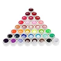 Anself 36 Colors Nail Gel Art Polish Pigment UV Gel Set ...