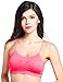 Mocela Women's Nylon Spandex Removable Pads Comfort Bras (Pack of 4) (Black/Ivory/Coral/Royal)