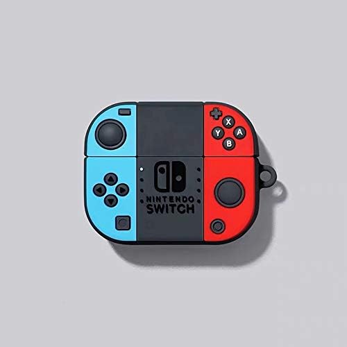 BlossomingLove Compatible with AirPods Case Keychain Full Protective Premium PVC Soft Rubber Silicone Cover Fashion Dope Self-Design Switch Pro Skin for AirPods Charging Case (Switch Pro)