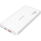 Yoobao Q12 12000mAh Rapid Charge Power Bank Ultra Thin Portable Charger with Qualcomm Quick Charge 3.0 and HUAWEI FCP Dual USB Output External Battery for Samsung Huawei iPhone LG HTC and More-White