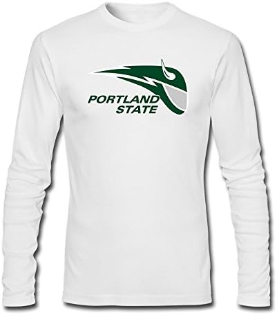 TIANYI Men Portland State University Mascot Crew Neck Long Sleeve Tees