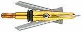 FeraDyne Rage SS 2 Blade Broadhead 85 Grain (3 Pack), Gold