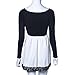 GONKOMA Women Casual Long Sleeve Slim A-Line Dresses Evening Party Short Dress (S, Black)
