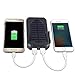 15000mAh Outdoor Dual USB Portable Solar Power Bank Charger (Black)