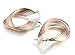 Jstyle Jewelry Women's Tri-color Surgical Stainless Steel Twist Hoop Earrings (21mm Diameter)