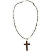 Twister Men's Cross with Leather Chain Necklace N/A N/A