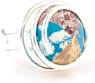 Viva Beads Ring Silver Swirl Love Nature * Fimo Clay