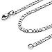 Zysta Stainless Steel 3mm Wide Thick 24 inches Figaro Chain Men Women Necklace Replacement Link Cable Rope Lobster Clasp for Dog Tags Pendants Charms