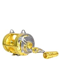 GOMEXUS Carrete de arrastre de agua salada 2 velocidades Bluefin Yellowfin Tuna Game Reel 18W a 50W 50 140lbs Sedoso suave y sólido Potente prueba de 10 años
