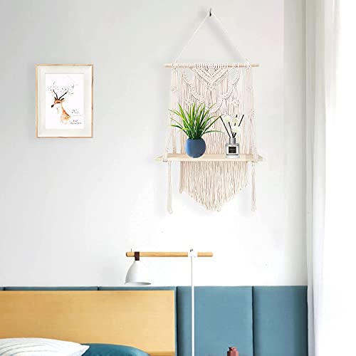 Macrame Wall Hanging Shelves,Macrame Shelf Boho Shelf,Macrame Wall