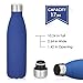 KINGSO 17oz Double Wall Vacuum Cool Insulation Stainless Steel Water Bottle Leak- proof and No Sweating Perfect for Summer Outdoor Sports Camping Hiking Cycling (Dary Blue)