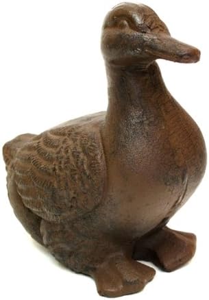 Adorable Set of 2 Sturdy Cast Iron Duck Door Stop Figurine Statue