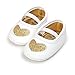 RVROVIC Baby Girl Moccasins Princess Sparkly Premium Lightweight Soft Sole Prewalker Toddler Shoes (S:0-6 Months, C010-Gold)