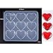 Heart Shape Epoxy Mold 9Pcs 5.2 x 4.2cm DIY Resin Casting Jewelry Love Heart Keychain Pendant Making Silicone Mold