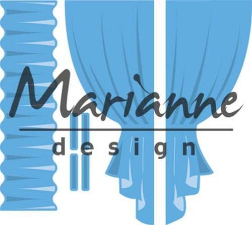 Marianne Design Creatables Curtains Die, Metal, Blue, 15.1 x 13.4 x 0.2 cm