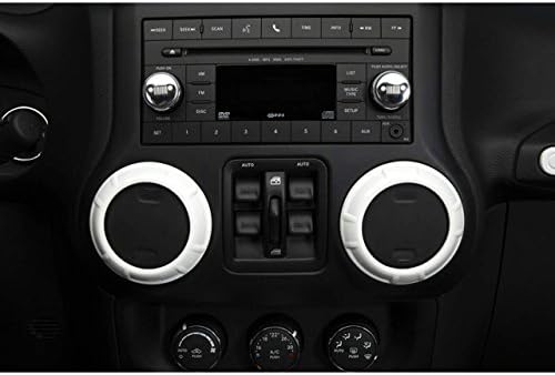 SZKOSTON Jeep Wrangler White Air Conditioning Vent Cover Trim for 2011-2017 Jeep JK &amp; Wrangler Unlimited - 4PCS/Set