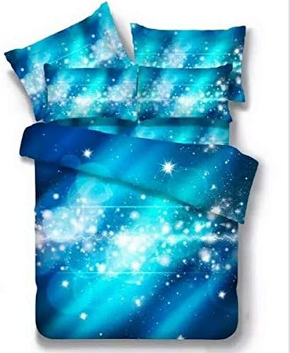 HOMIGOO Galaxy Printed Bedding Set Soft Comforter Cover 3D Printed Bed Sheet Set Twin Color I