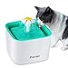 Cat Water Dispenser, Parner Stainless Steel Pet Fountain Flower 2.5L Auto Cat Fountain, Quiet Cat Drinking Fountain with 4 Filters & 1 Silicone Mat & 2 Cleaning Brushes for Cat, Dog, Bird, Other Pets