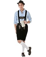 German Lederhosen Men's Halloween Costume | Oktoberfest Bavarian (M)