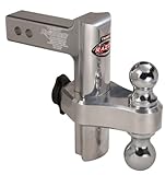 Trimax TRZ8AL 8" Premium Aluminum Adjustable Hitch with Dual Hitch Ball and T3 Receiver Lock (Automotive)