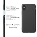 LUVVITT Ultra Slim Case with Soft Feel Flexible and Easy Grip TPU Rubber Back Designed for iPhone Xs/X (2017-2018) - Matte Black
