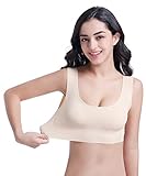 Bluland Women's Yoga Bra Seamless Sleeping Bra with Removable Pads for A-D Cups